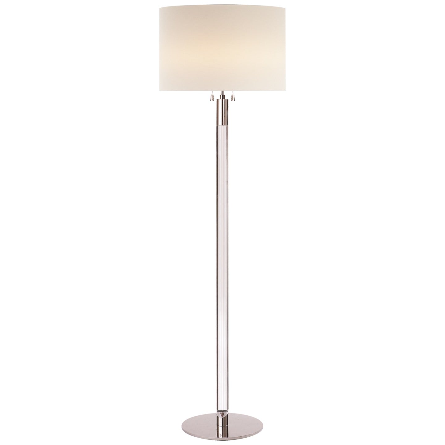 Riga Silver/Glass Floor Lamp