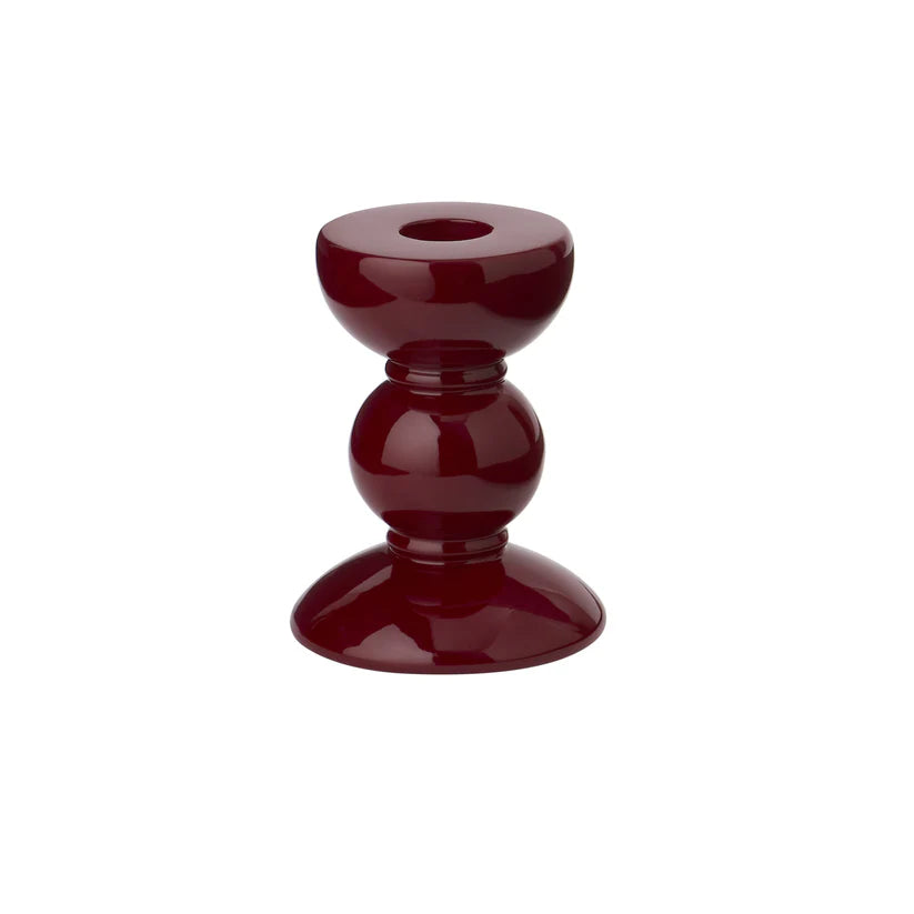 Small Bobbin Candlestick / Cherry