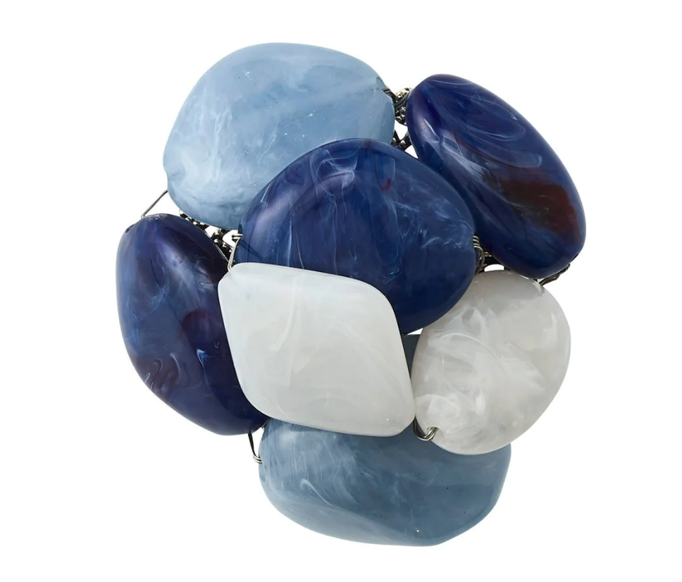 Sea Stone Napkin Ring in Navy
