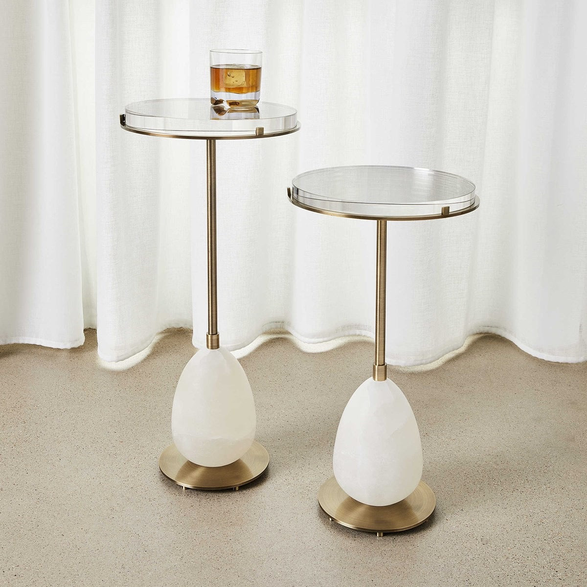 Alabaster Adjustable Accent Table