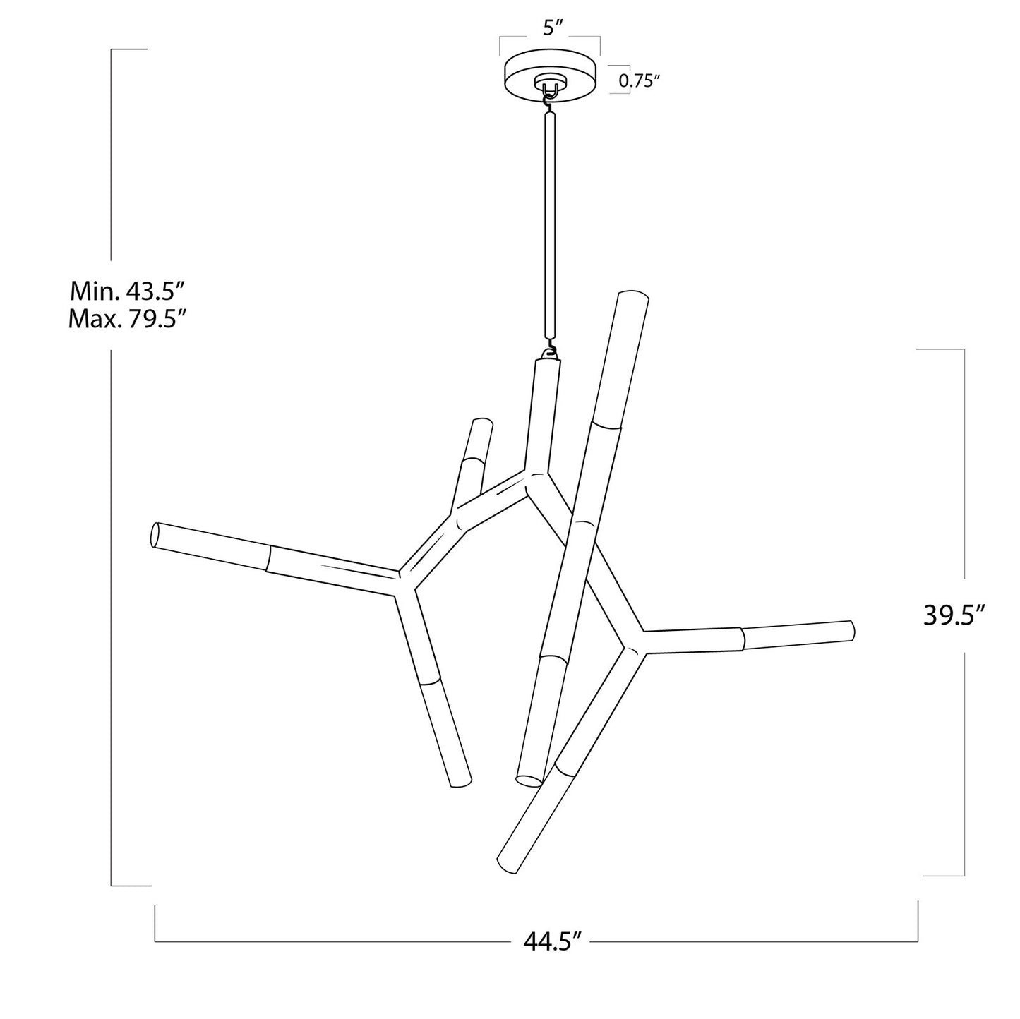 Traveler Chandelier, Oil Rubbed Bronze