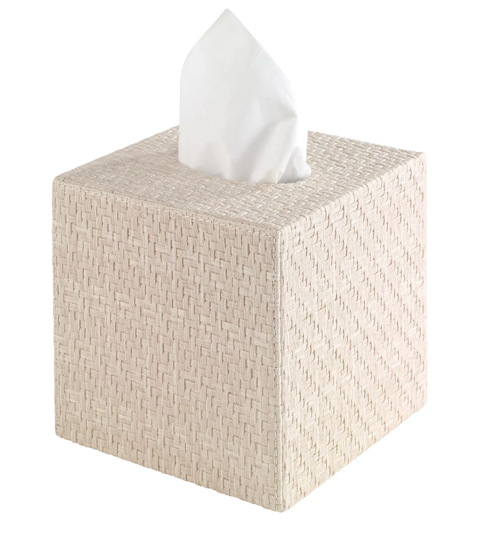 Wicker Cream Tissue Box