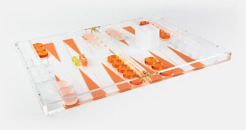 Acrylic Orange Backgammon