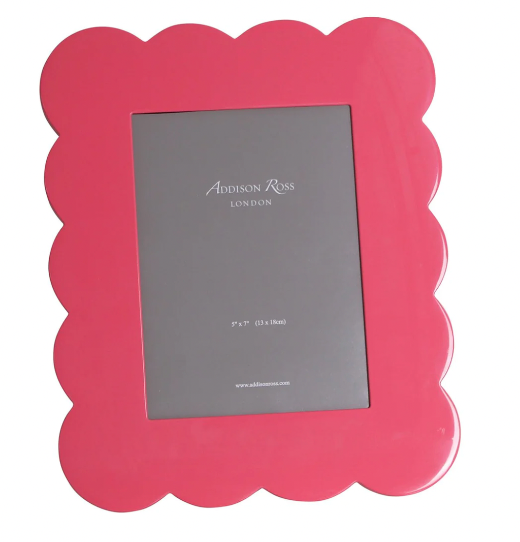 Pink Scalloped Lacquered Frame