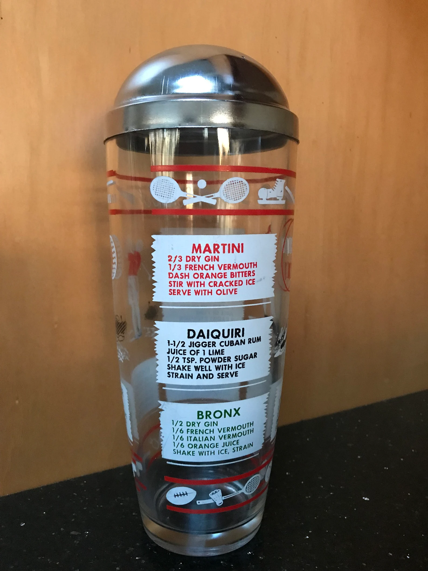 Vintage Sports Cocktail Shaker