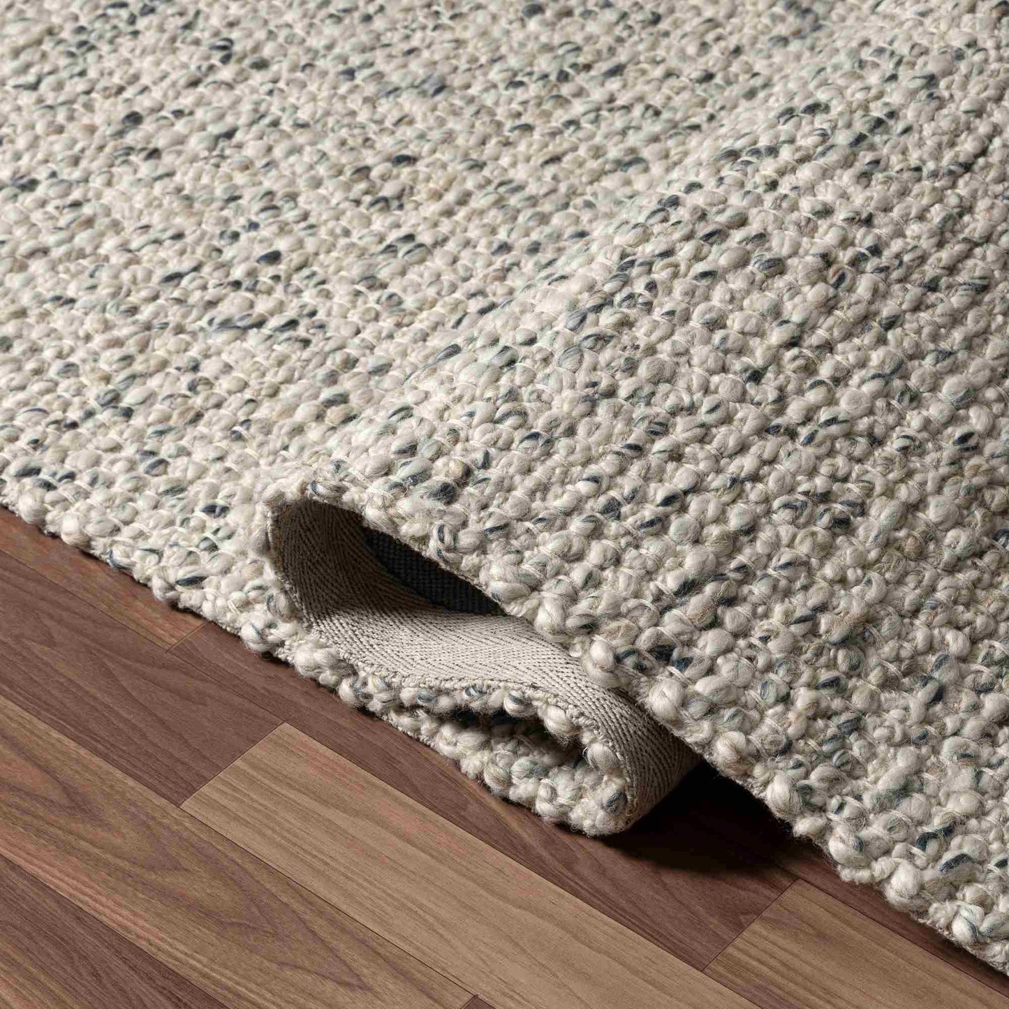 DOME Rug Ivory Teal 1 x 1 SAMPLE