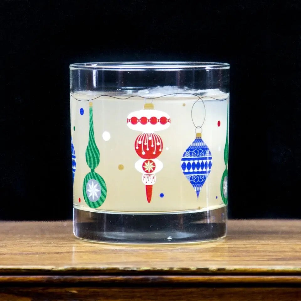 Deck the Halls Rocks Glass