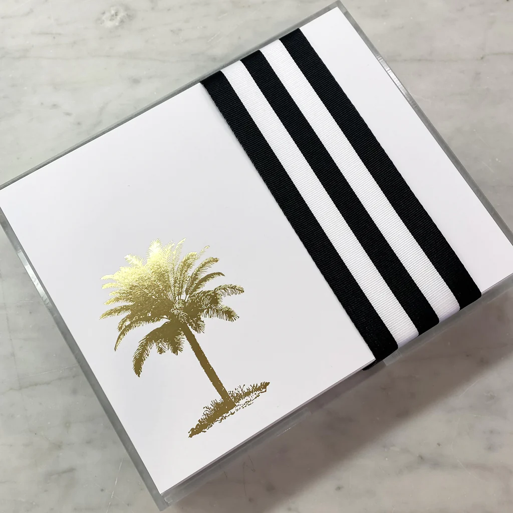 Gold Foil Palm Tree Notepad