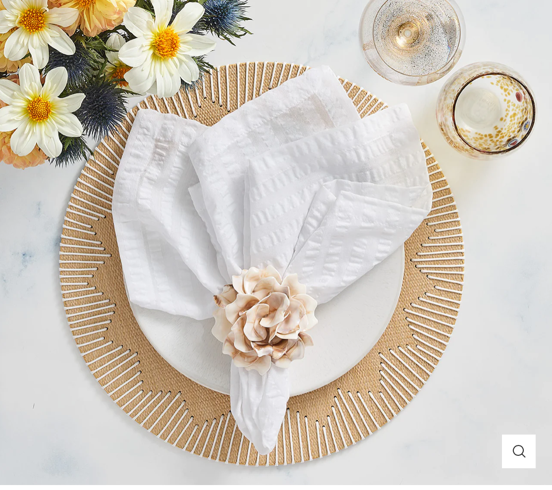 Dream Weaver Placemat in Natural & White