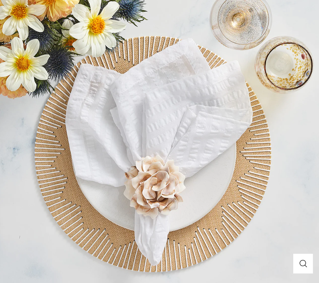Dream Weaver Placemat in Natural & White