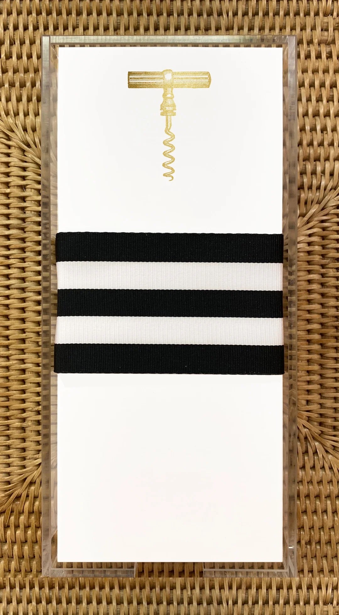 Gold Foil Corkscrew Notepad