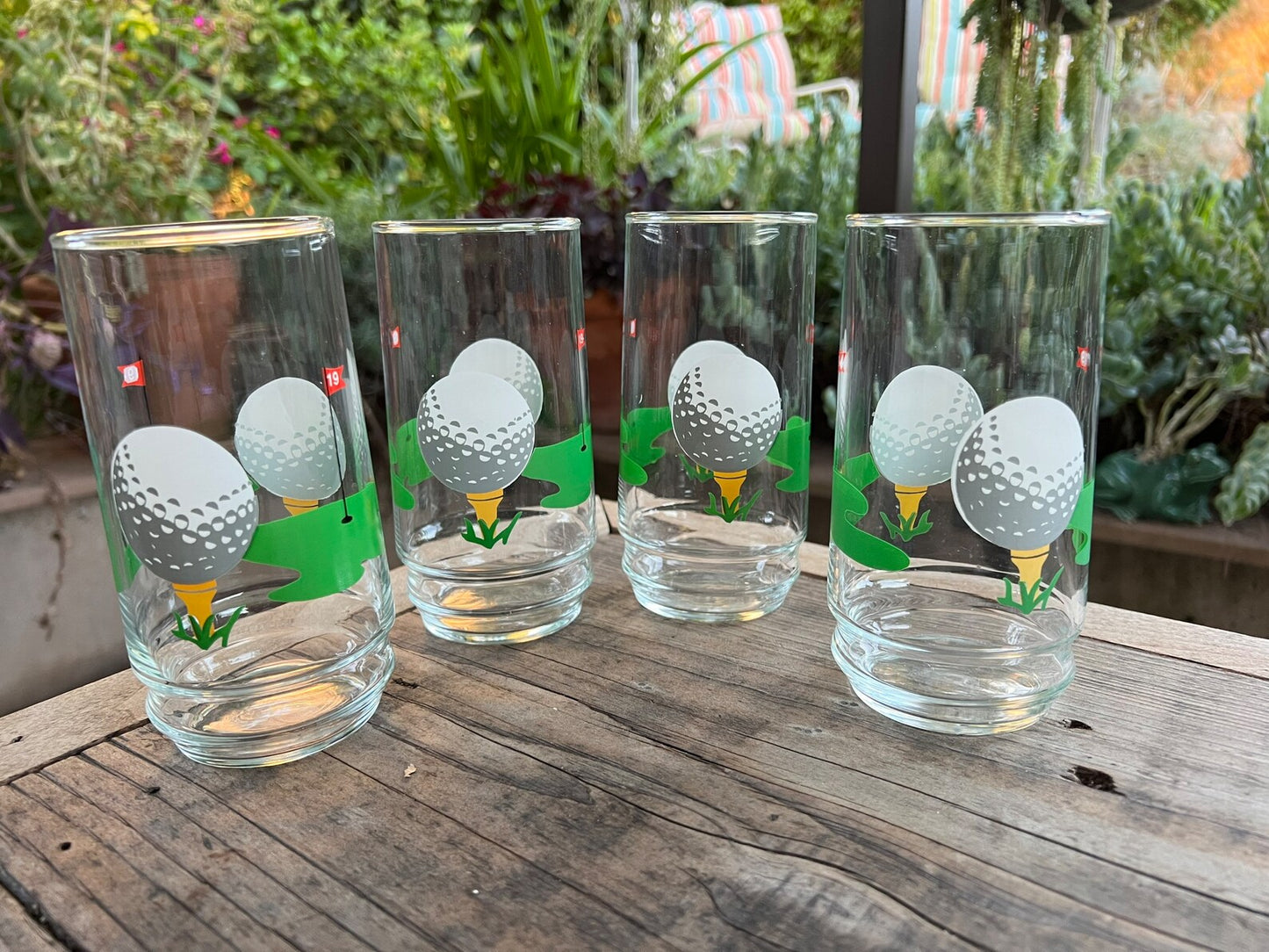 Vintage Golf 19th Hole Highballs, set of 4