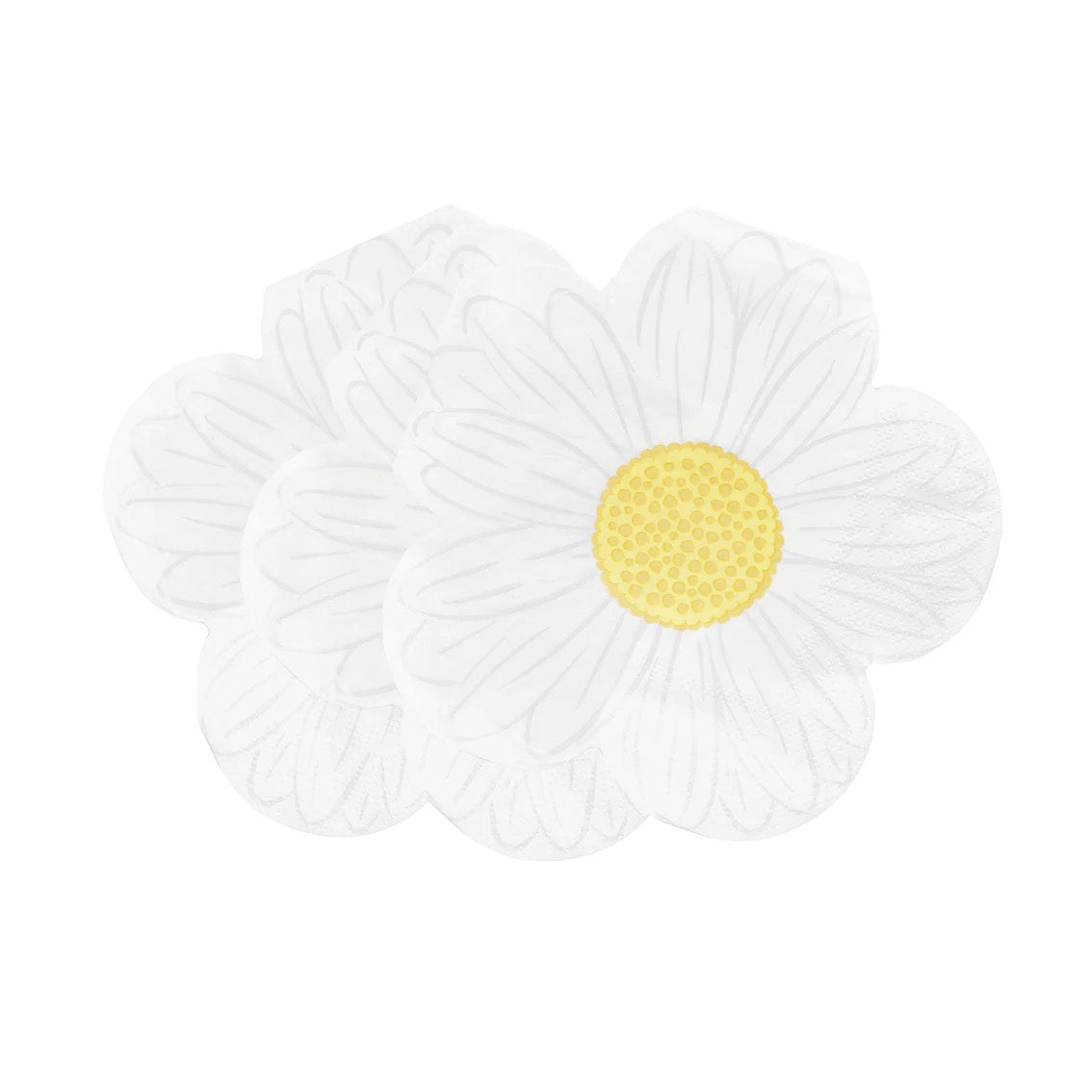 Shaped Mellow Daisy Floral Napkins