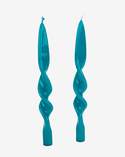 Meloria Candlesticks - Box of 2, Teal