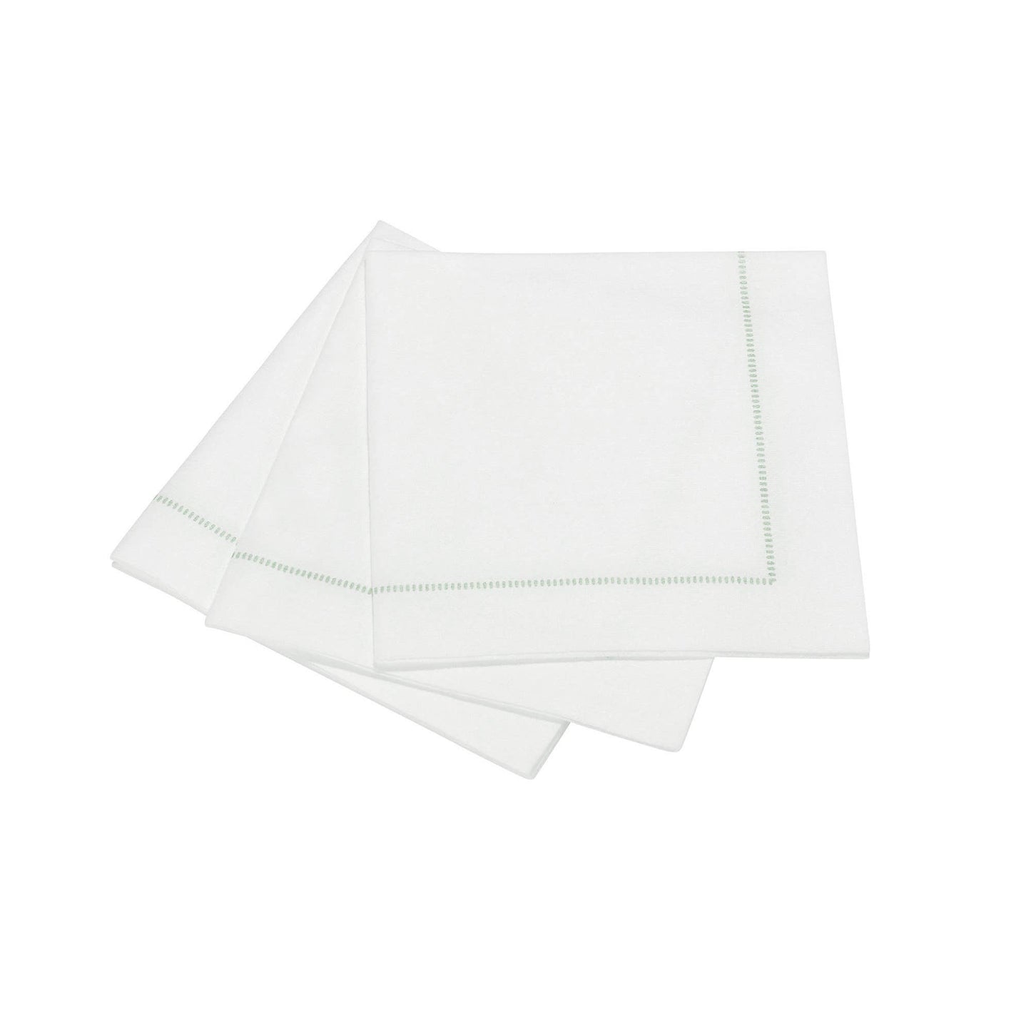 25ct Hemstitch Napkins | Dinner, Cocktail & Guest Size: Silver Grey / Guest Towel (33x40cm)