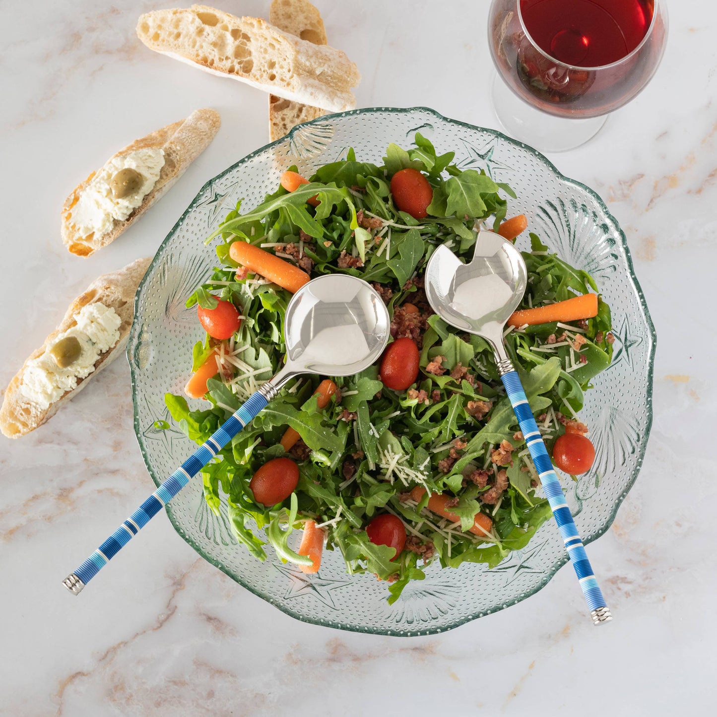 Jubilee Salad Servers - Shades of Denim