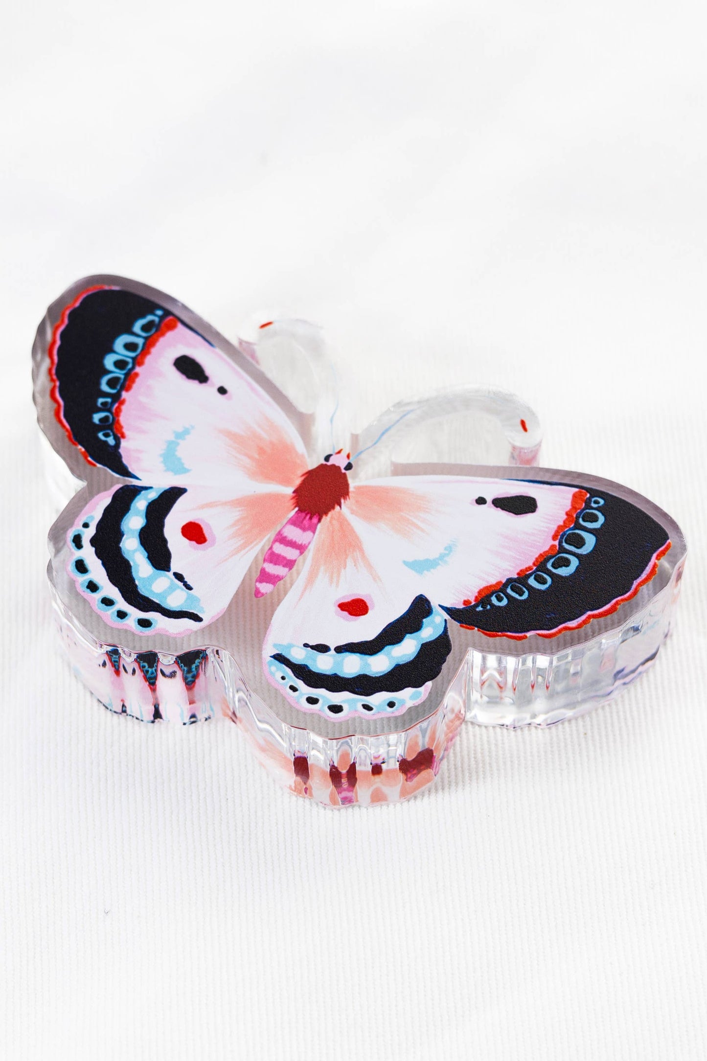Acrylic Napkin Weight, Pink Butterfly