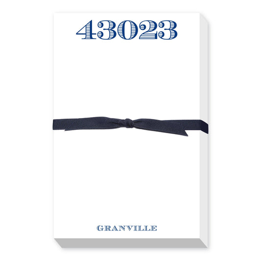 ZIP CODE PORTRAIT PUDGY NOTEPAD: NAVY