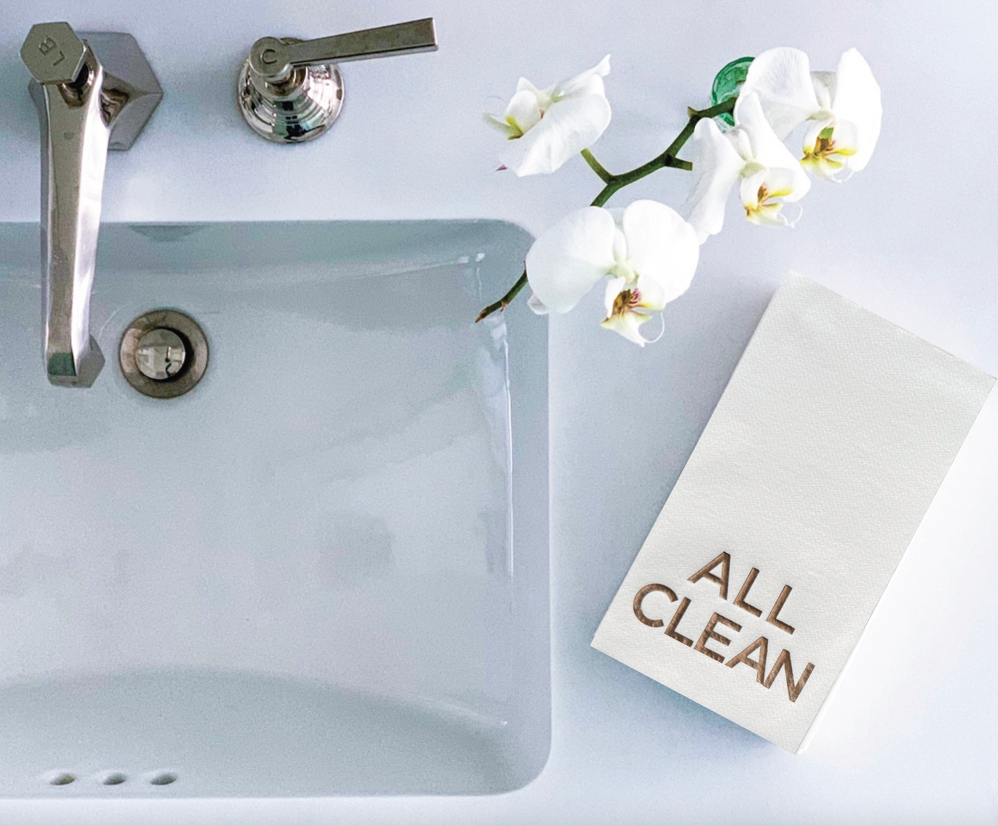 Cloth-Like Disposable Guest Towels: USE ME FRENCH BLUE