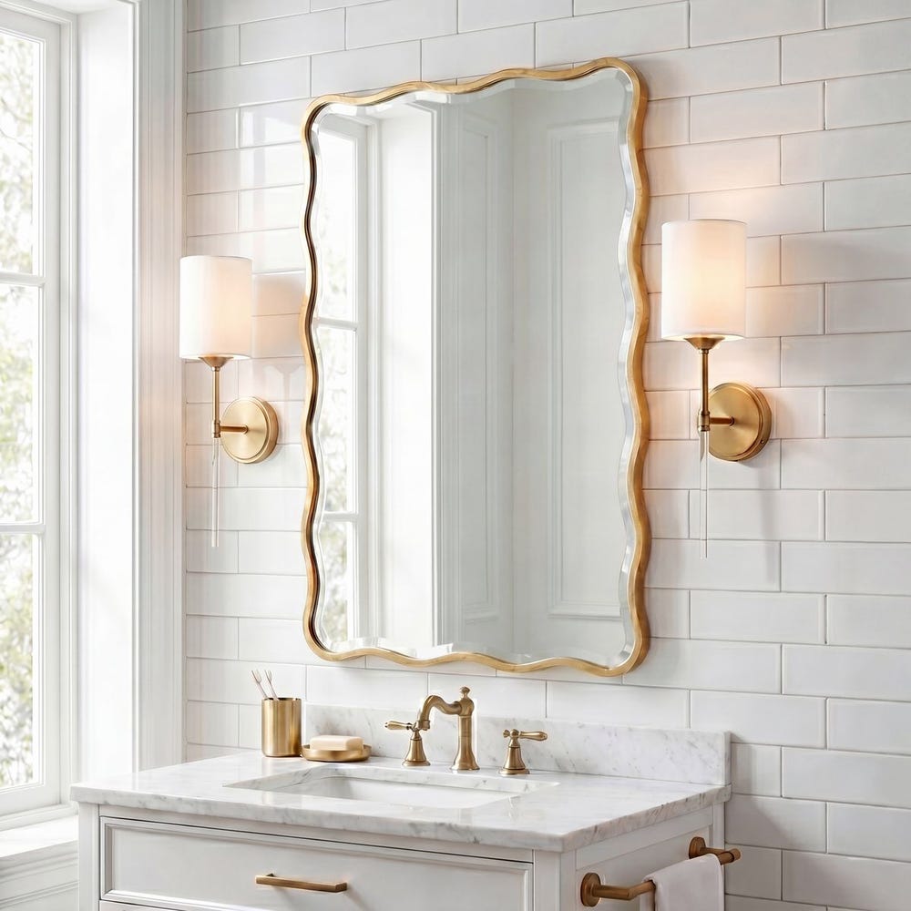 Aneta 36 X 24 inch Aged Gold Mirror