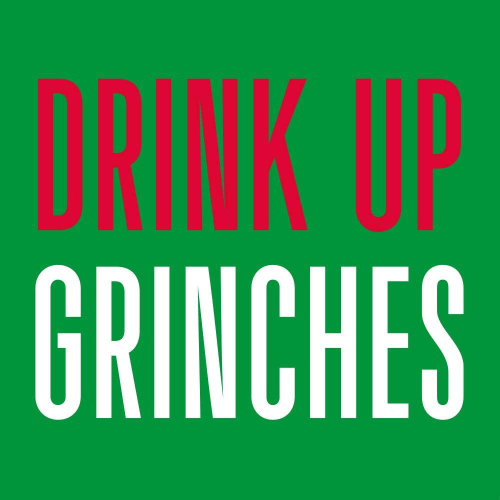 Funny Christmas Cocktail Napkins | Drink Up Grinches - 20ct: Default Title
