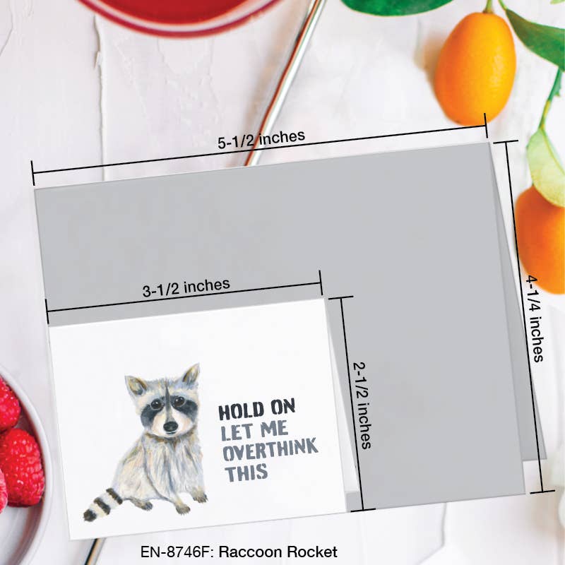 Raccoon Rocket Card