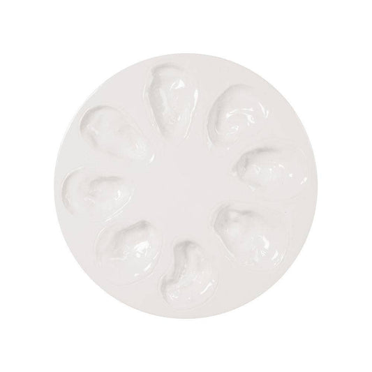 Serve Plate Oyster, White