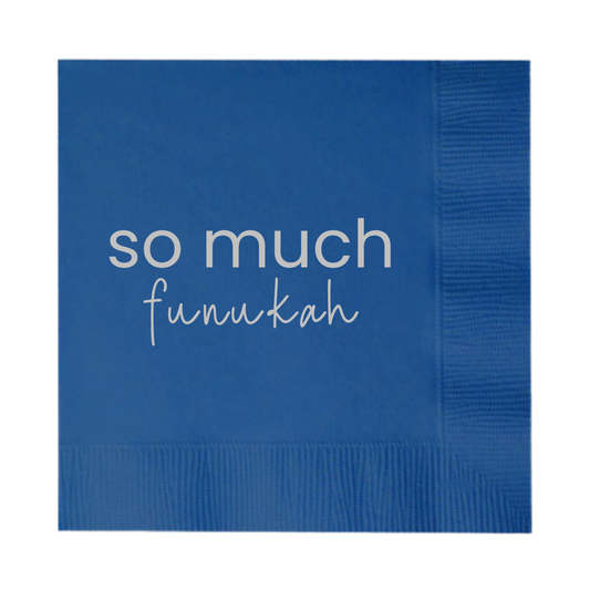 So Much Funukah Hanukkah Cocktail Paper Napkins