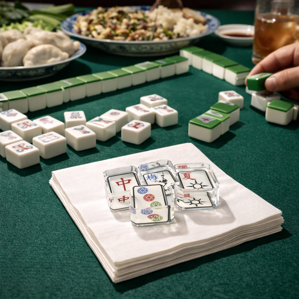 Acrylic Napkin Weight, Mahjong 4