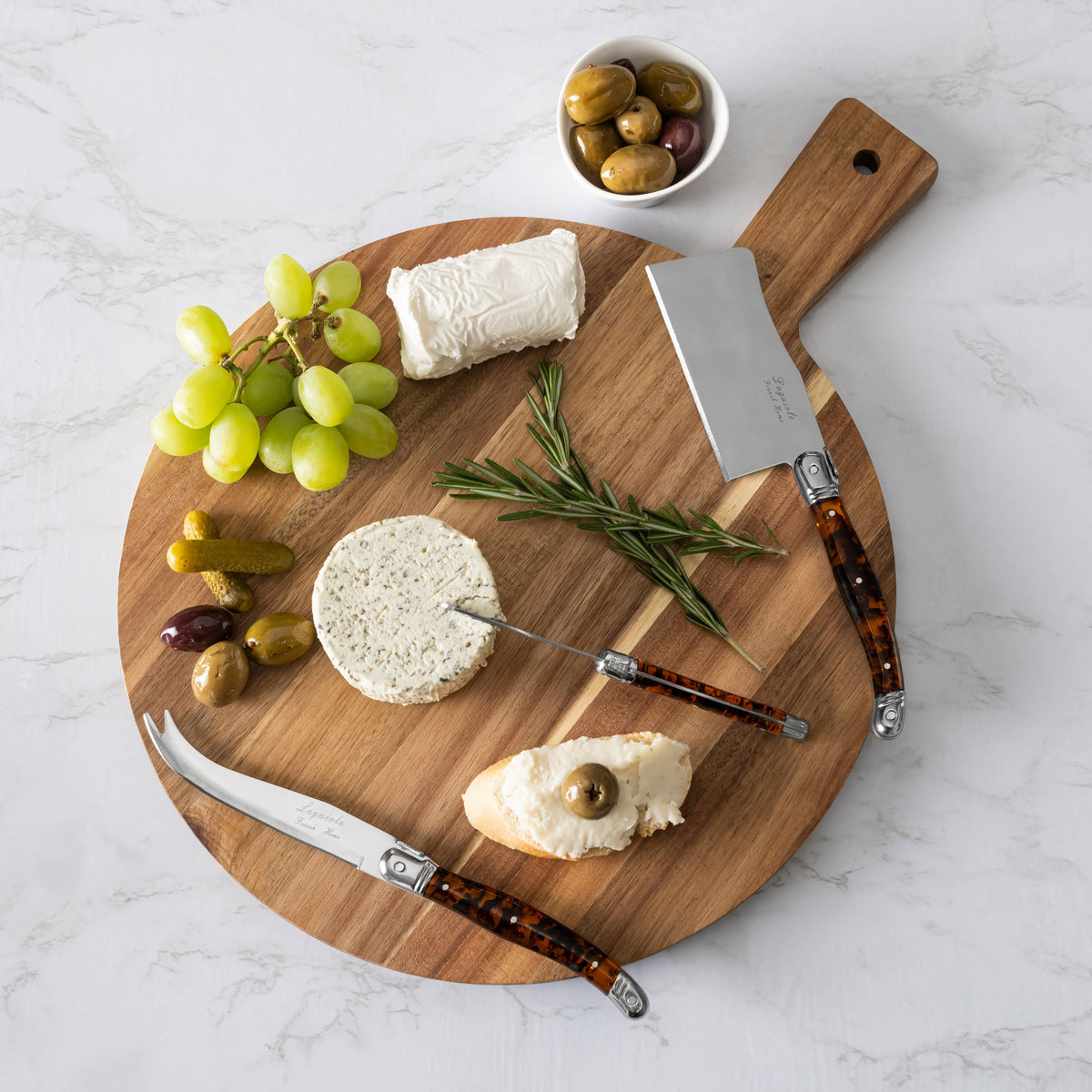 French Home 3-Piece Laguiole Tortoise Shell Cheese Knife Set: Tortoise Shell / Stainless-Steel and Resin