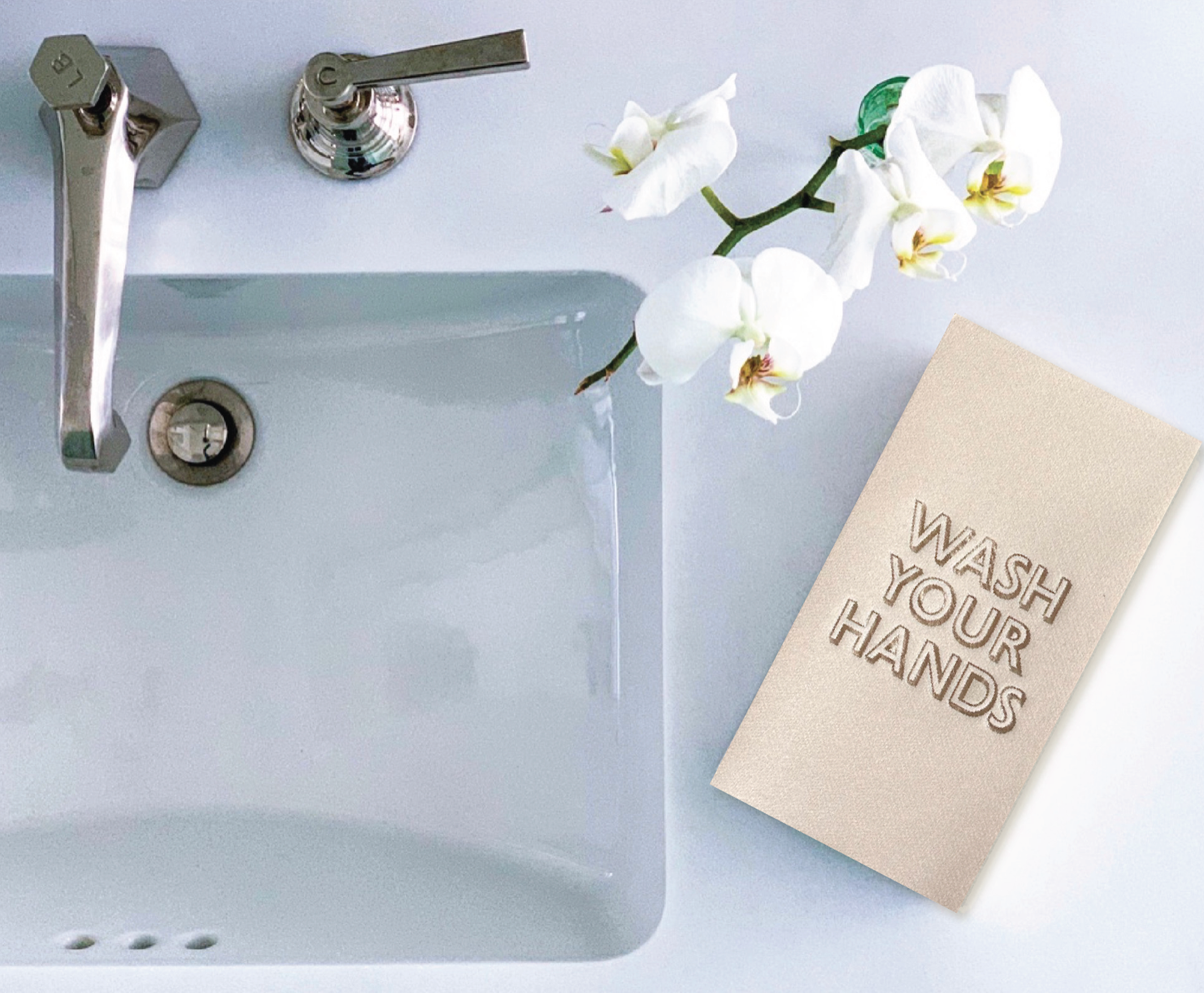 Cloth-Like Disposable Guest Towels: USE ME FRENCH BLUE