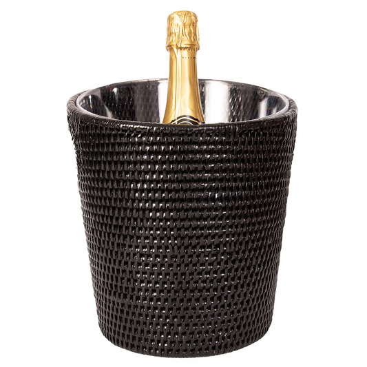 Rattan Champagne Bucket / Black