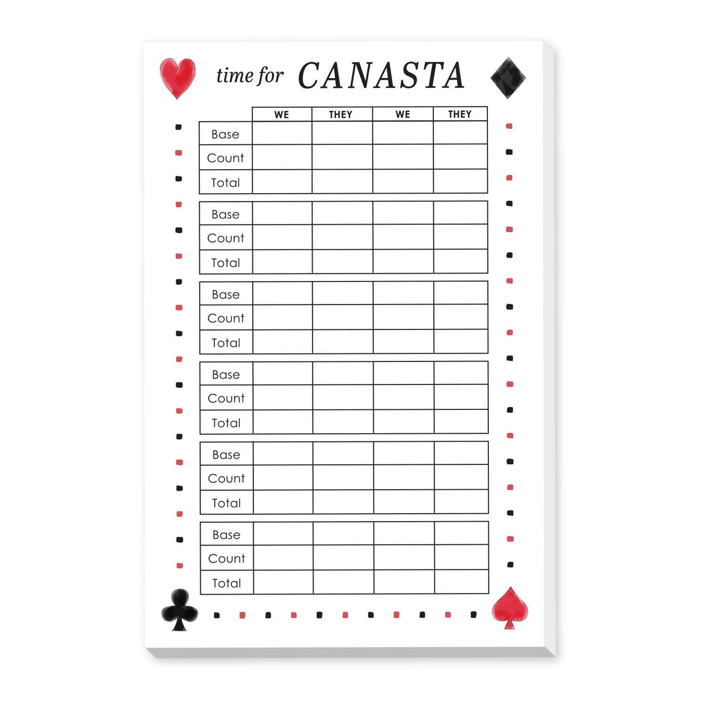 Canasta Score Large Notepad