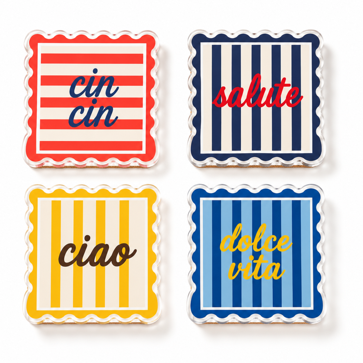 Boxed Coaster Set, Dolce Vita Collection