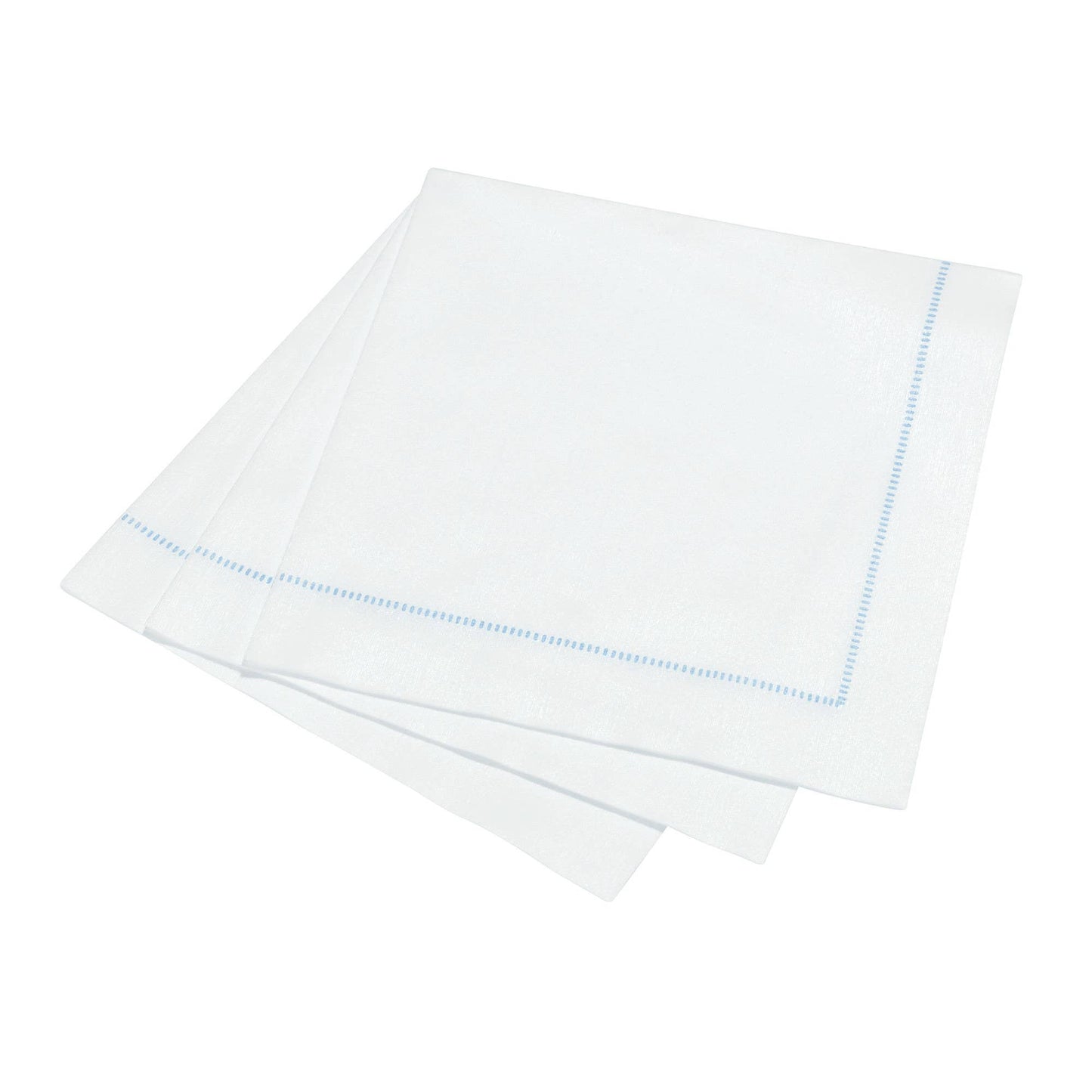 25ct Hemstitch Napkins | Dinner, Cocktail & Guest Size: Silver Grey / Guest Towel (33x40cm)