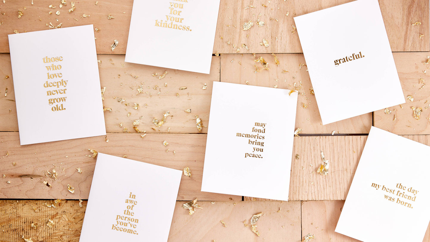 LOVE Gold Foil Anniversary Greeting Card Valentines Day