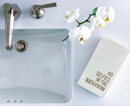 Cloth-Like Disposable Guest Towels: No Selfies in the Bathroom