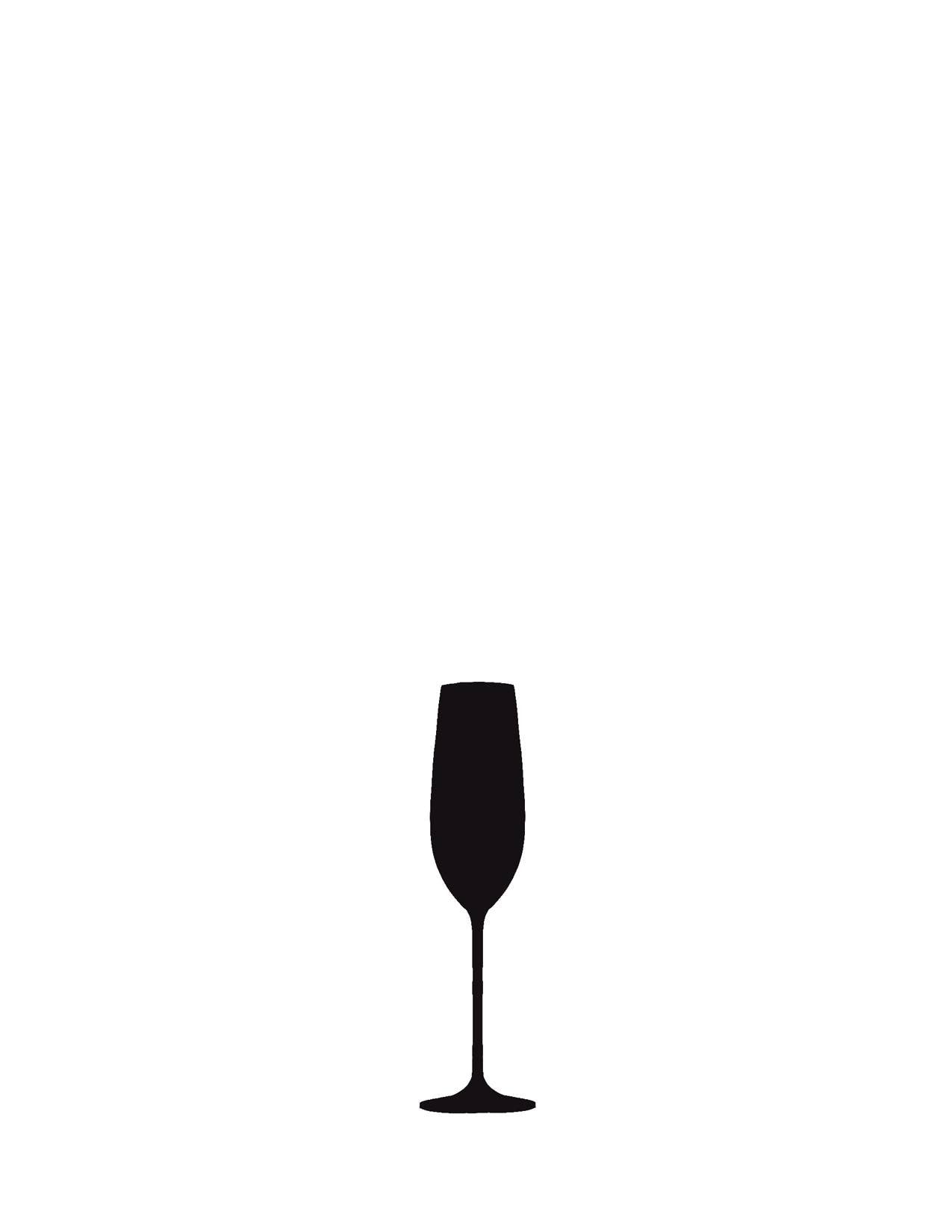 Champagne Silhouette Letterpress