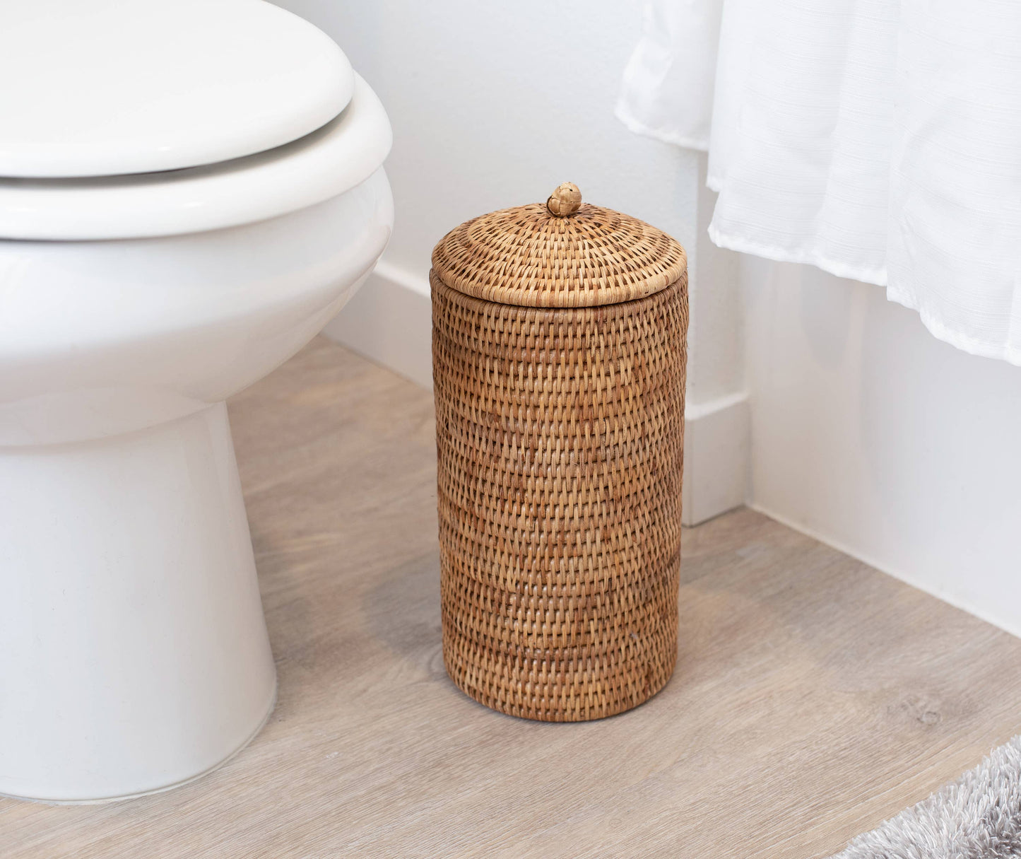Artifacts Rattan™ Double Toilet Roll Holder: Tudor Black