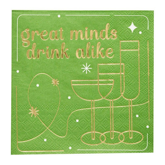 'Great Minds Drinks Alike' Cocktail Napkins/26pk
