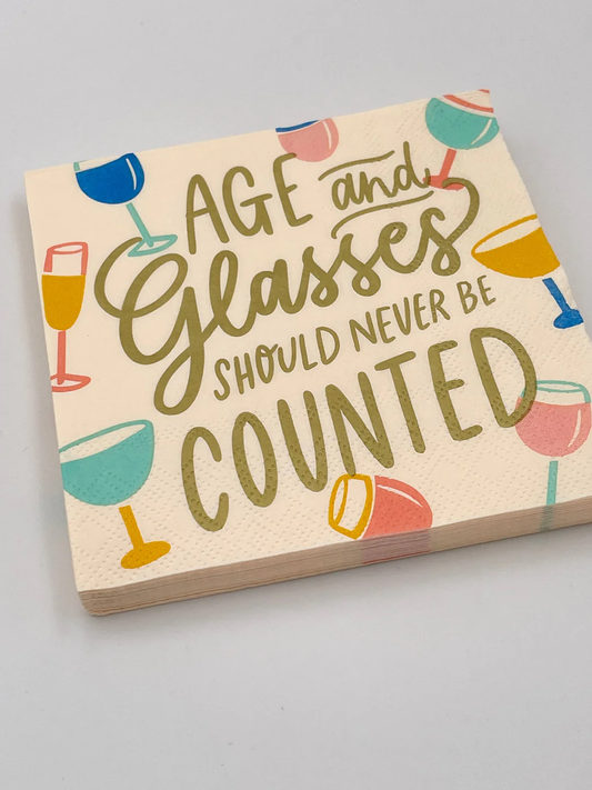 Age & Wine Cocktail Napkins, 20ct