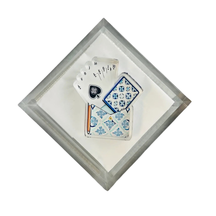 Acrylic Napkin Weight, Card Game