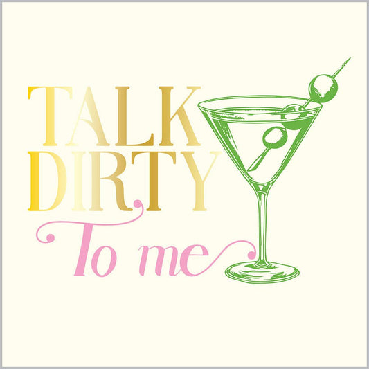 'Talk Dirty to Me' Cocktail Napkins/26pk