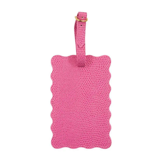 Lizard Scallop Luggage Tag Pink