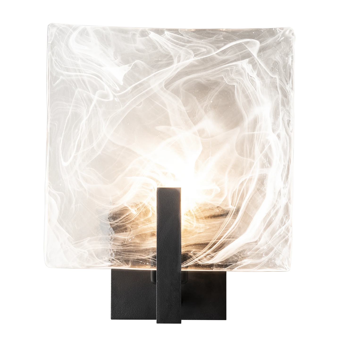 Arc Large 1-Light Bath Sconce, Black/White Swirl