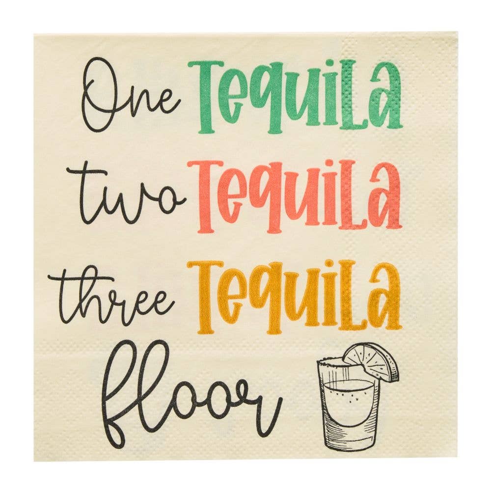 'One Tequila, Two Tequila' Cocktail Napkins/26pk