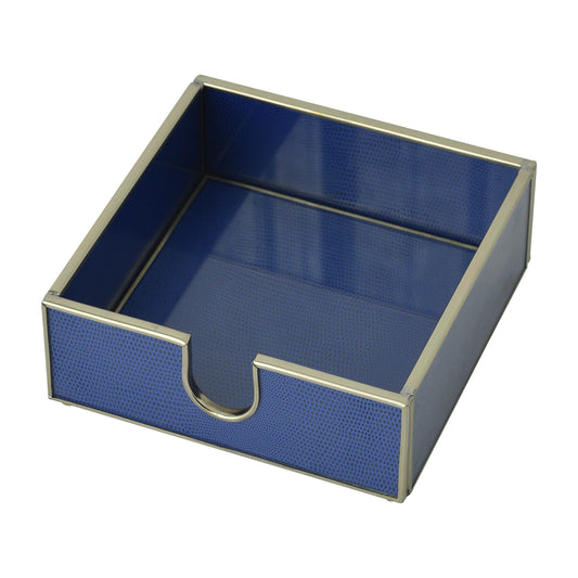 Cobalt Blue Lizard Skin Cocktail Napkin Holder