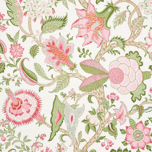 Arborvitae / Pink & Leaf fabric