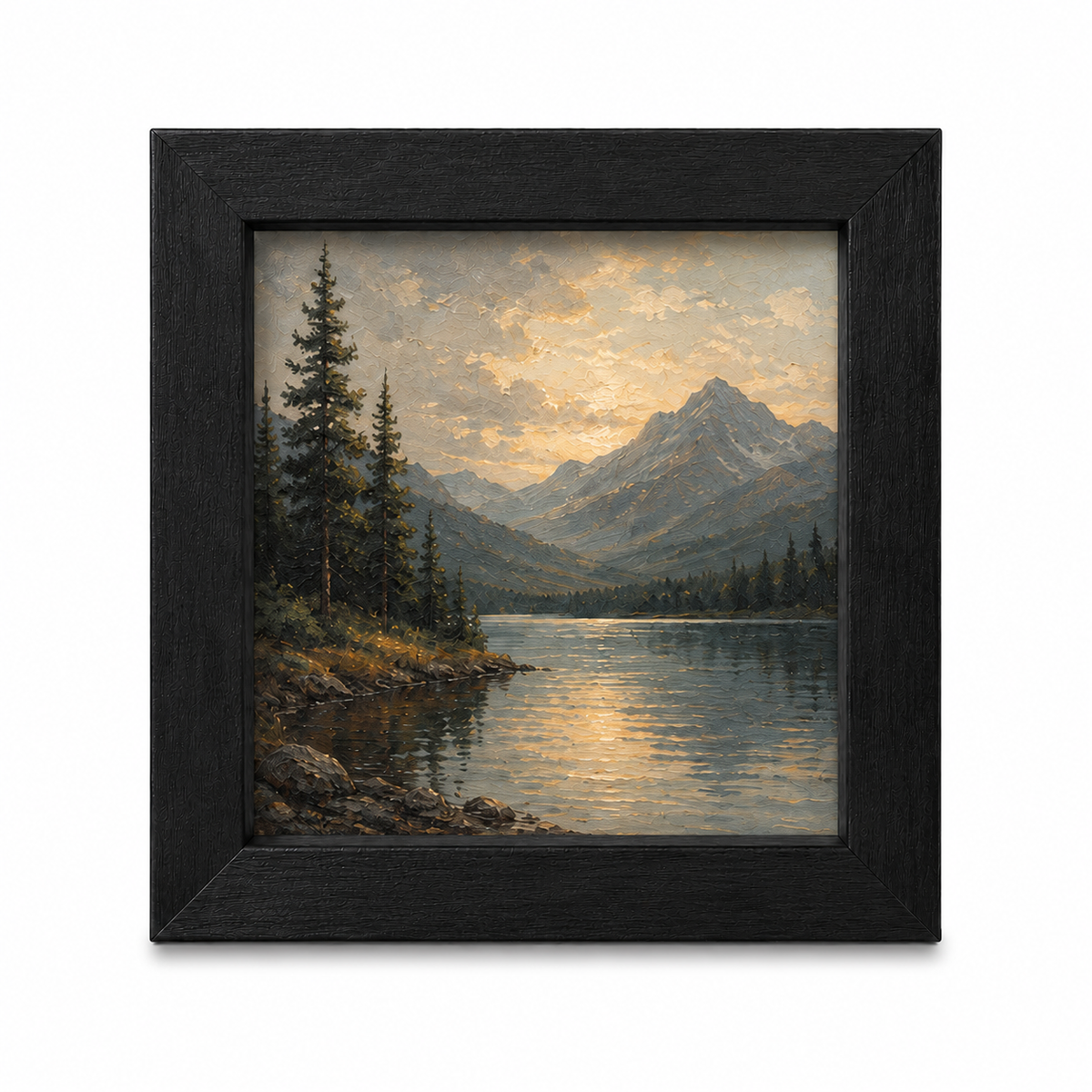 4 x 4" Square MDF Mini Picture Frame: White / 4x4" (10x10cm) — with a mat