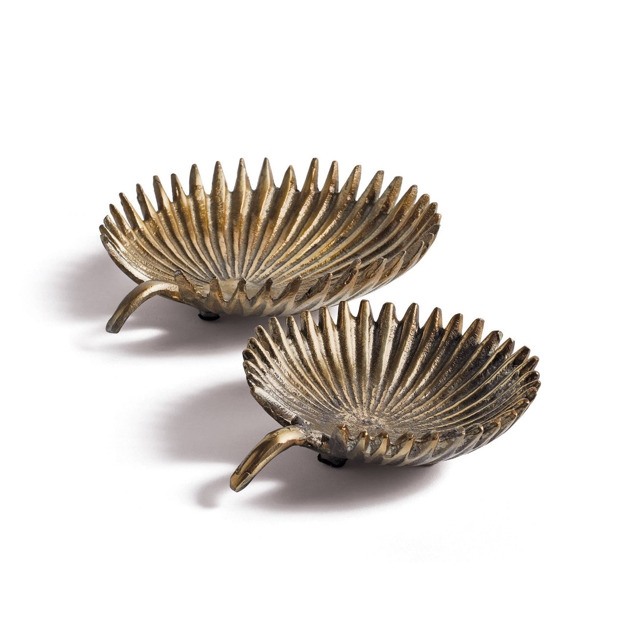 Hip Vintage Palm Antique Gold Dishes (Set of 2)